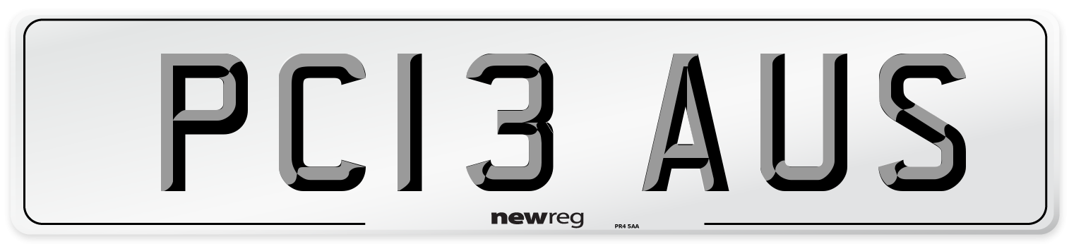 PC13 AUS Number Plate from New Reg